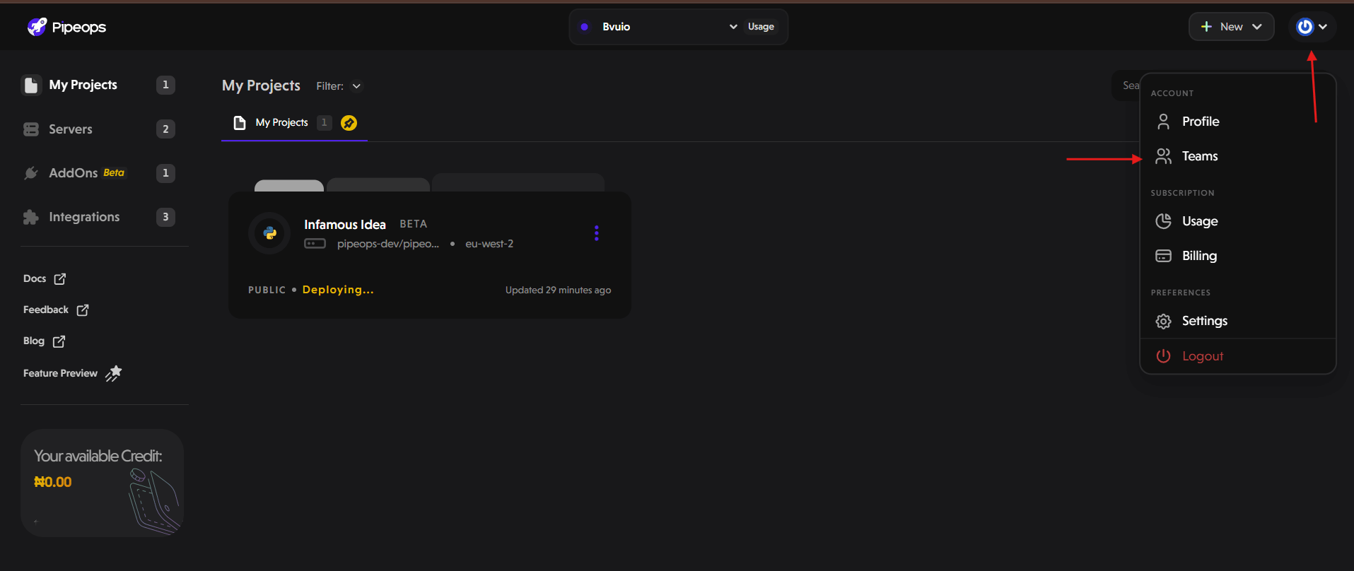 Accessing Teams