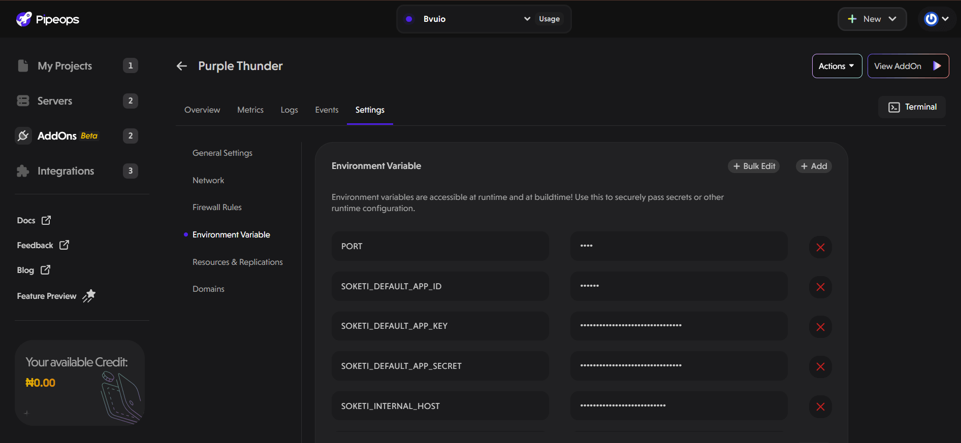 add-on Env