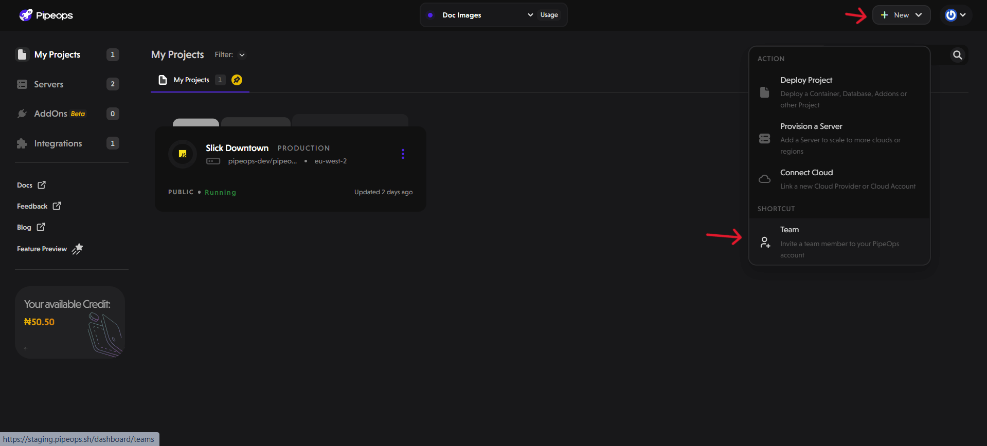 Accessing Teams
