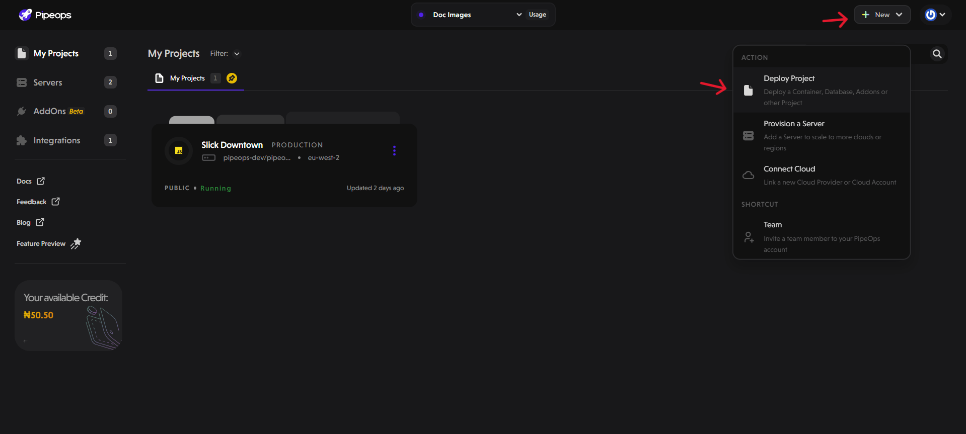 Project Navigation Bar