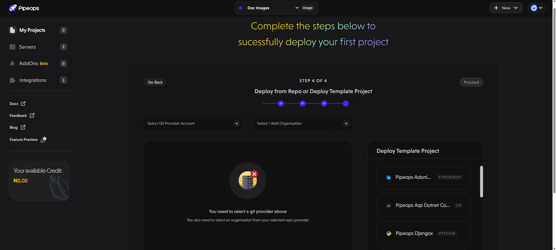 Select Git Account
