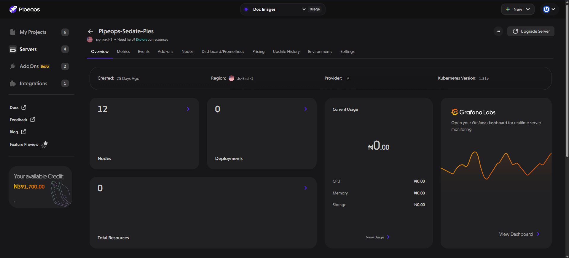Grafana Server Overview