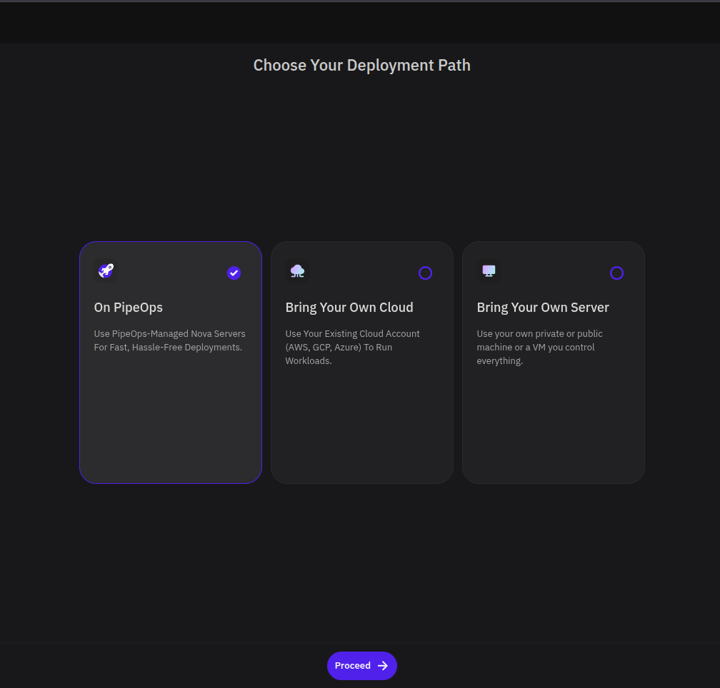 Deployment Path page