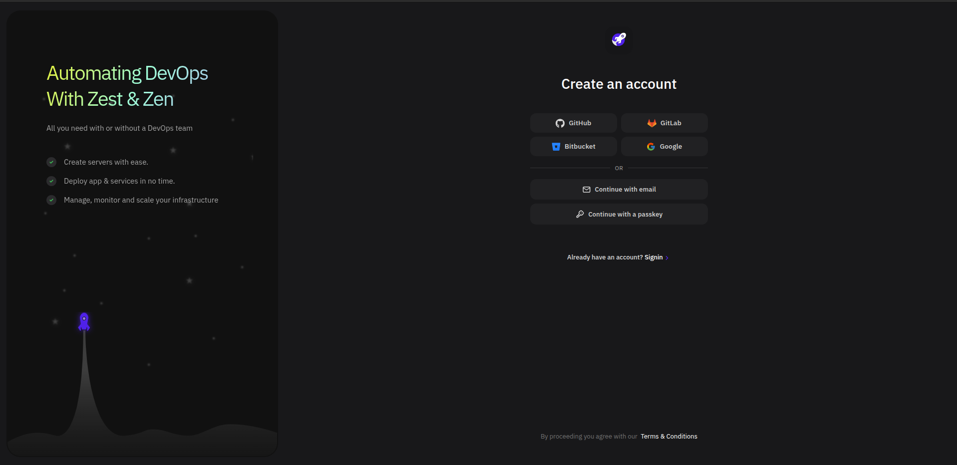 PipeOps Sign Up Page