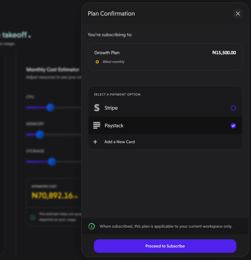 Payment Modal