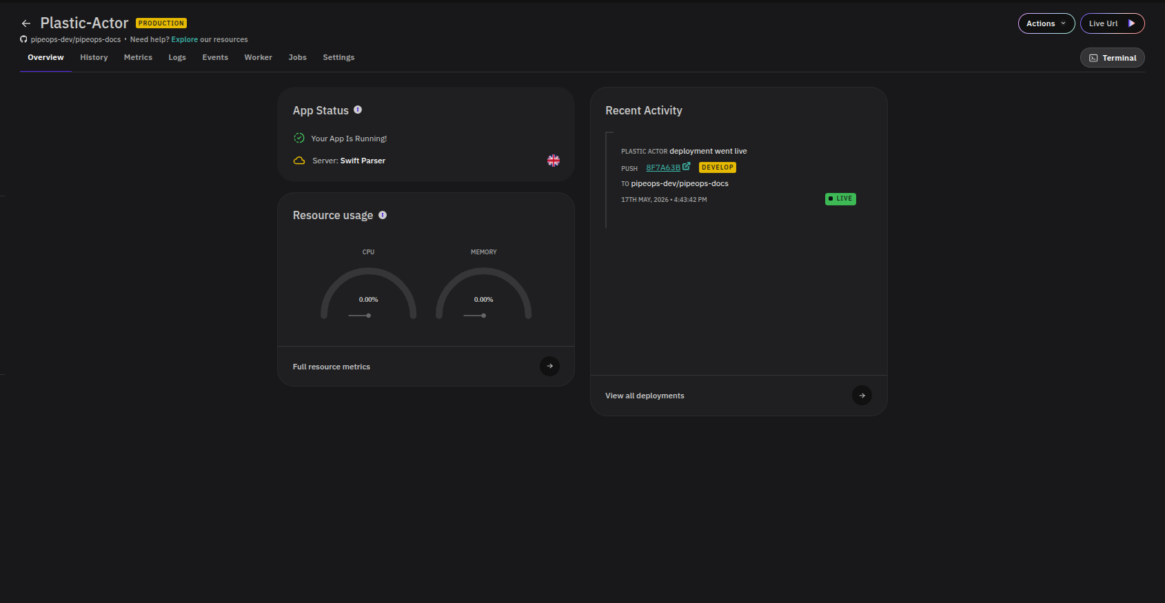 Project Overview Page