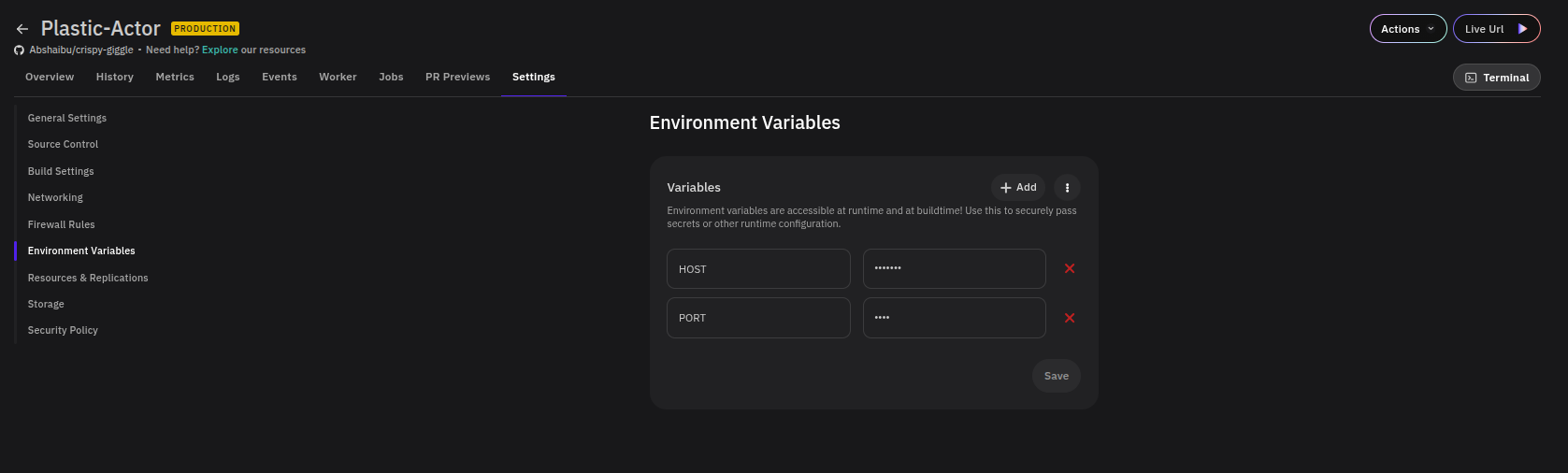 Environment Variables