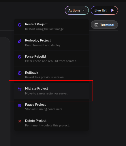 Migrate Project