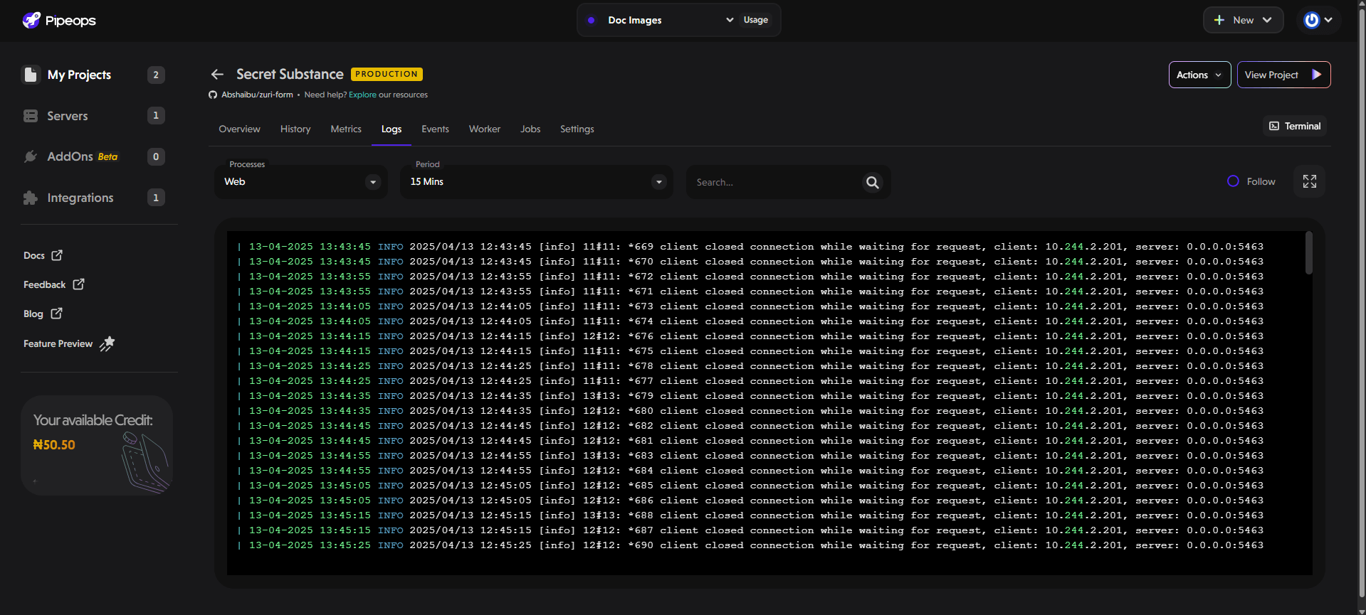 Project Logs