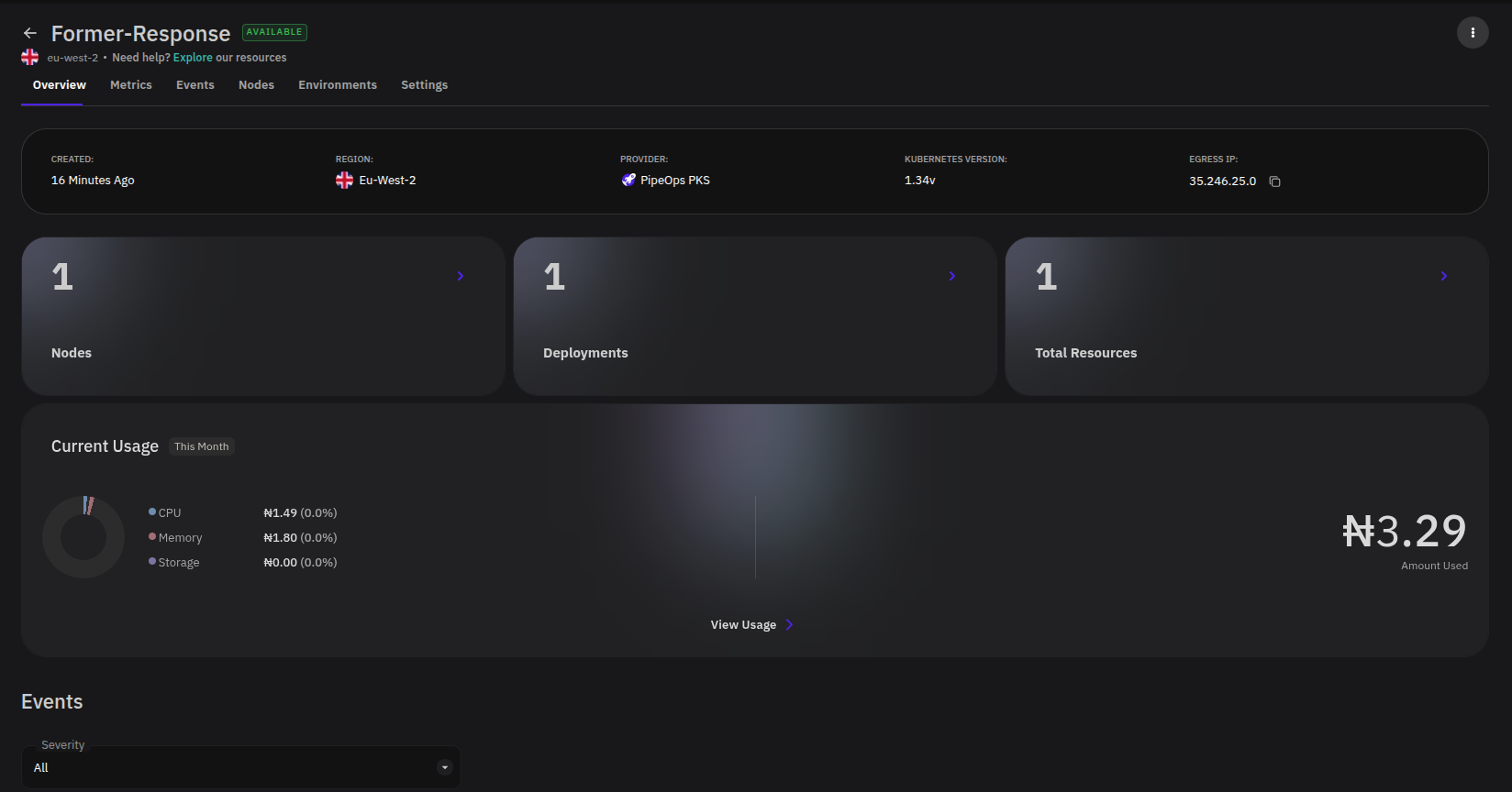 PipeOps Nova server overview