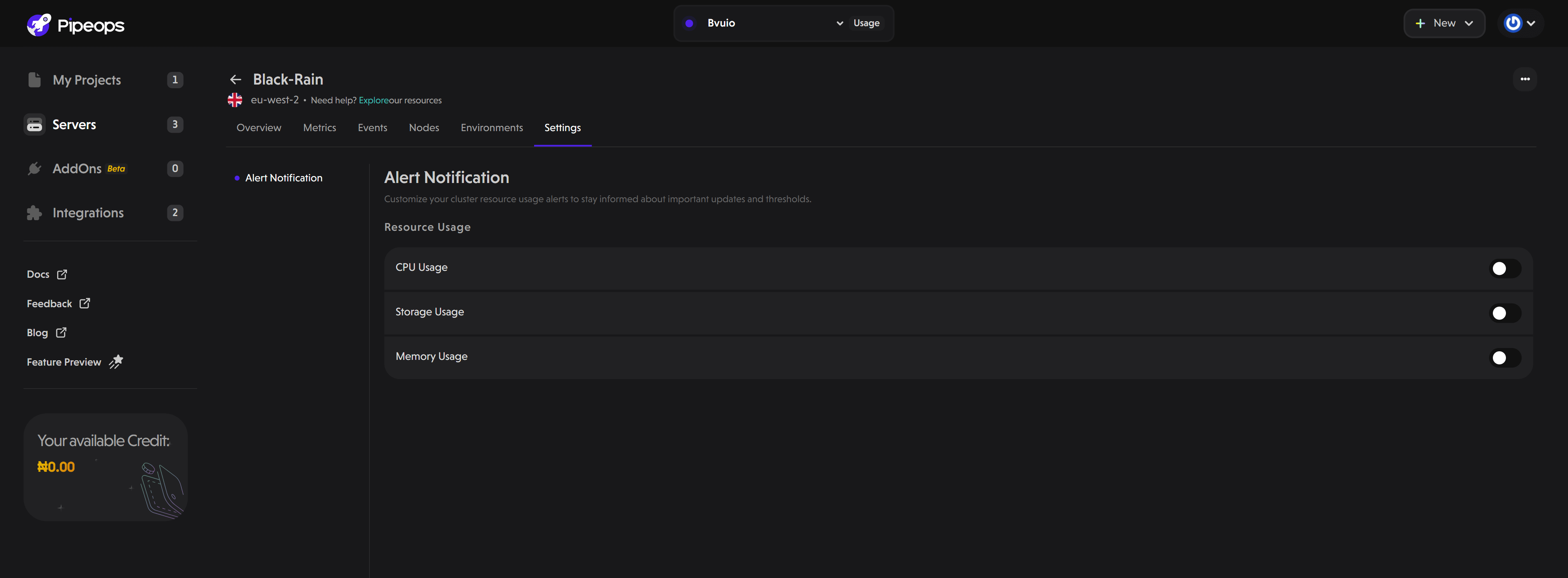 Server Settings